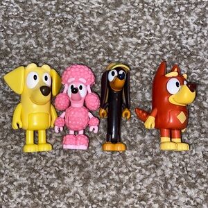 Set of 4 of Bluey’s Friends Action Figures
